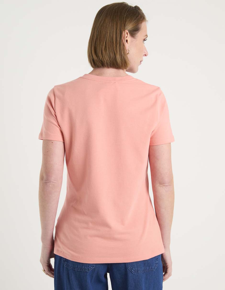 Playera manga corta cuello V para mujer 6