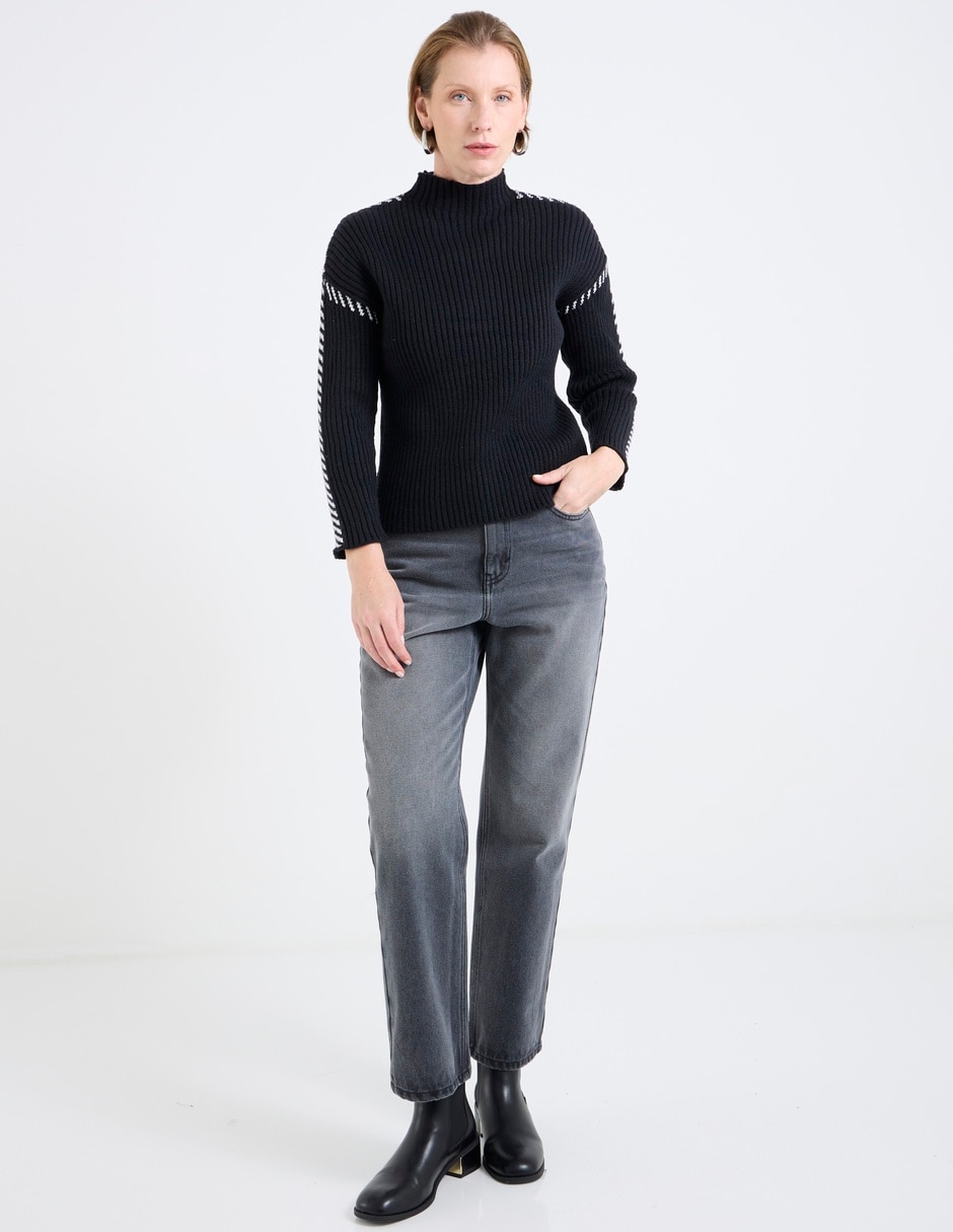 Suéter cuello alto para mujer