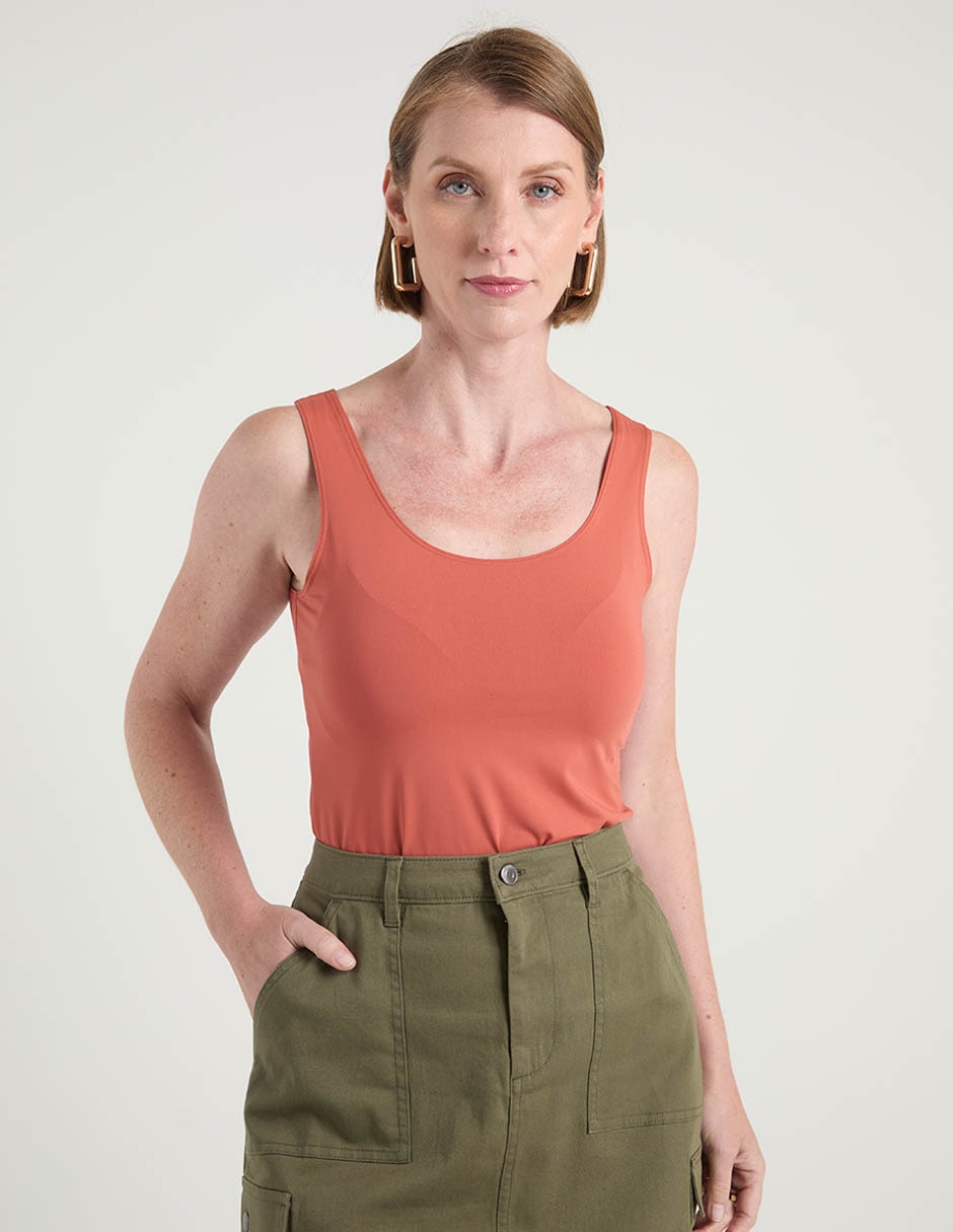 Top cuello redondo tirante ancho