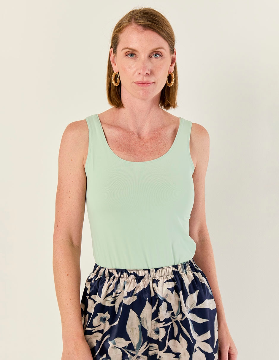 Top cuello redondo tirante ancho