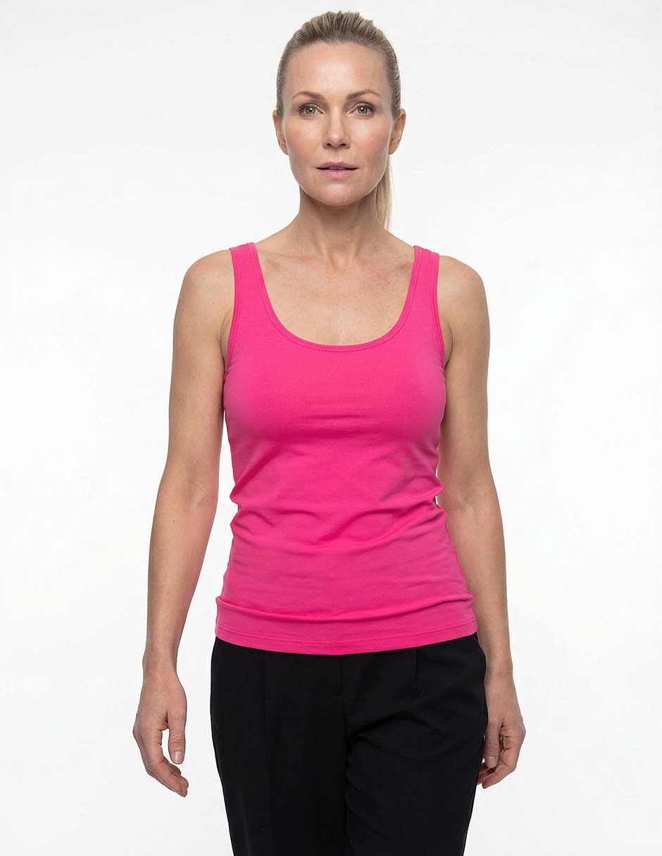 Top cuello redondo tirante ancho