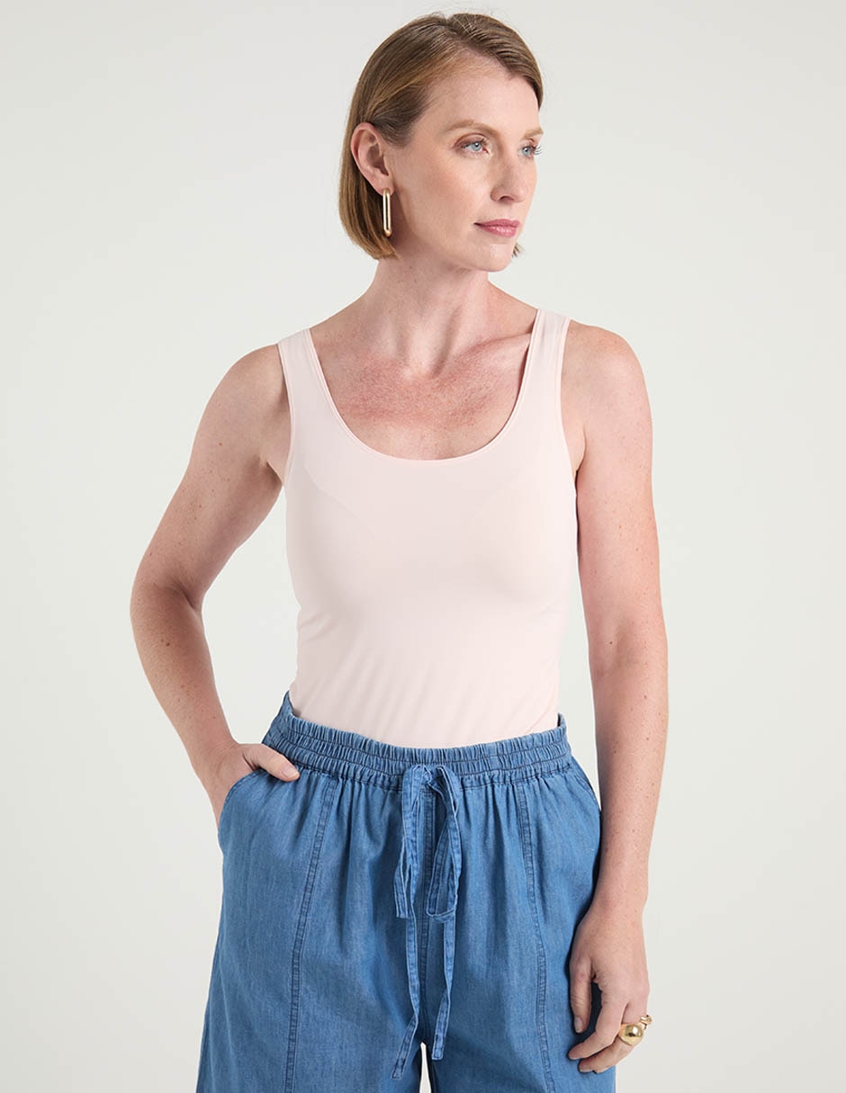 Top cuello redondo tirante ancho