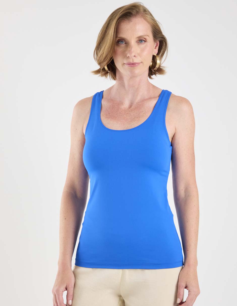 Top cuello redondo tirante ancho Top cuello redondo tirante ancho