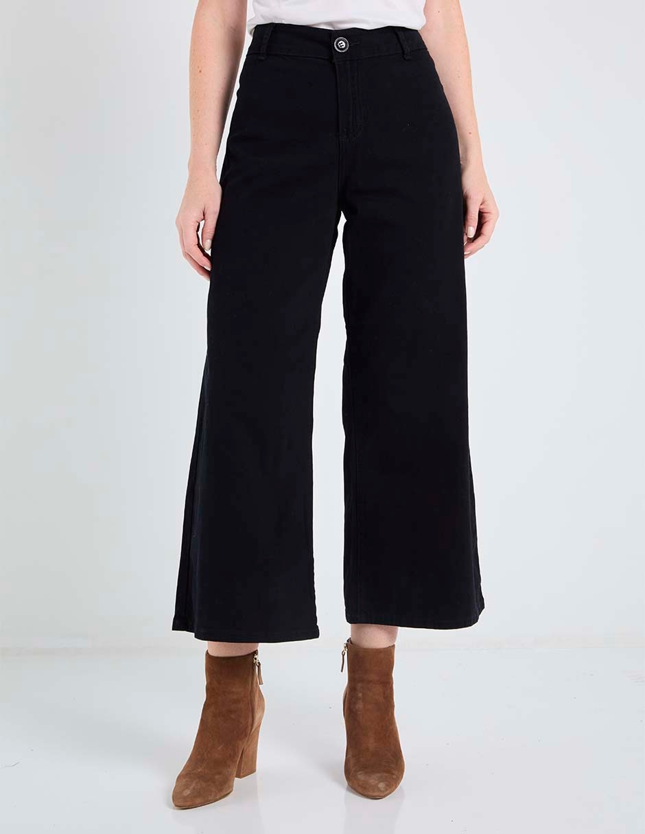 Pantalón coulotte wide leg para mujer