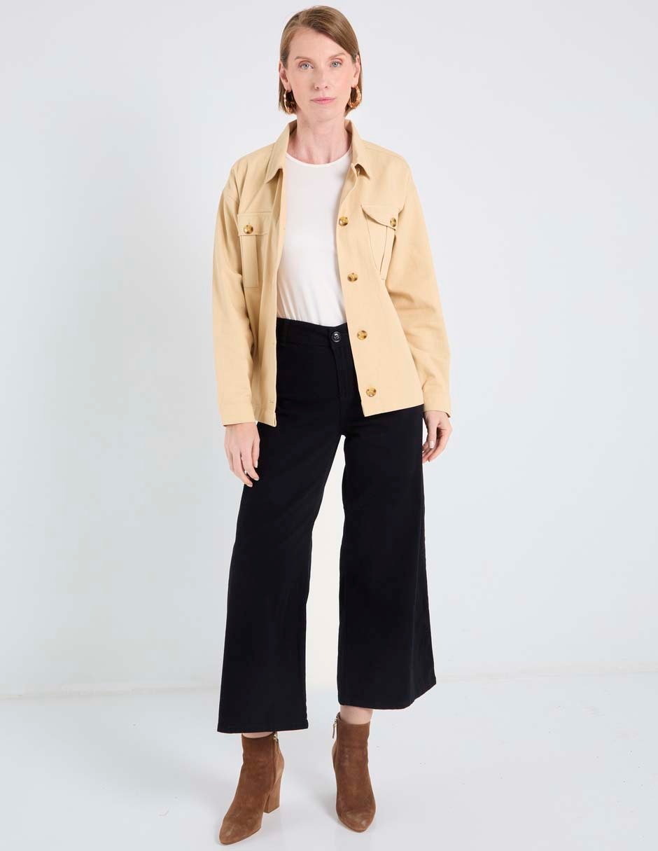 Pantalón coulotte wide leg para mujer