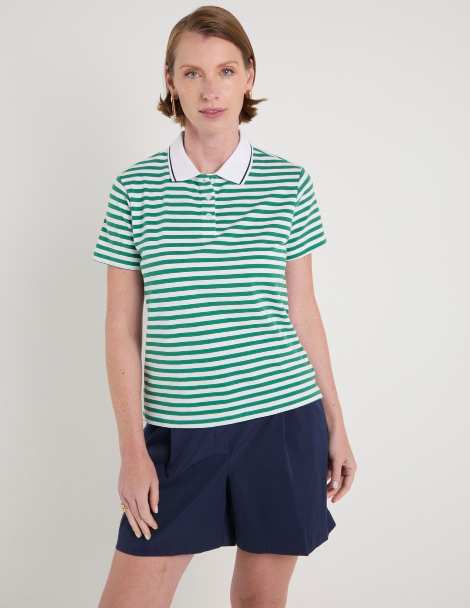 Playera manga corta cuello polo para mujer Playera manga corta cuello polo para mujer