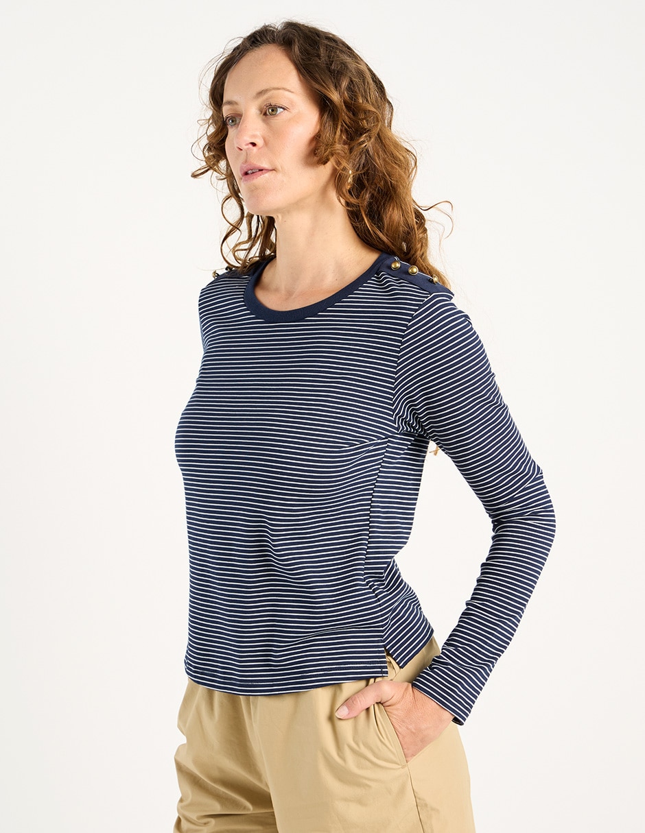 Playera manga larga Weekend cuello redondo para mujer 2