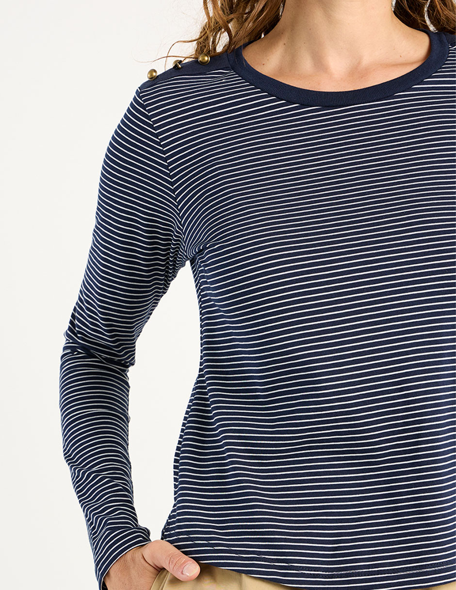 Playera manga larga Weekend cuello redondo para mujer 4