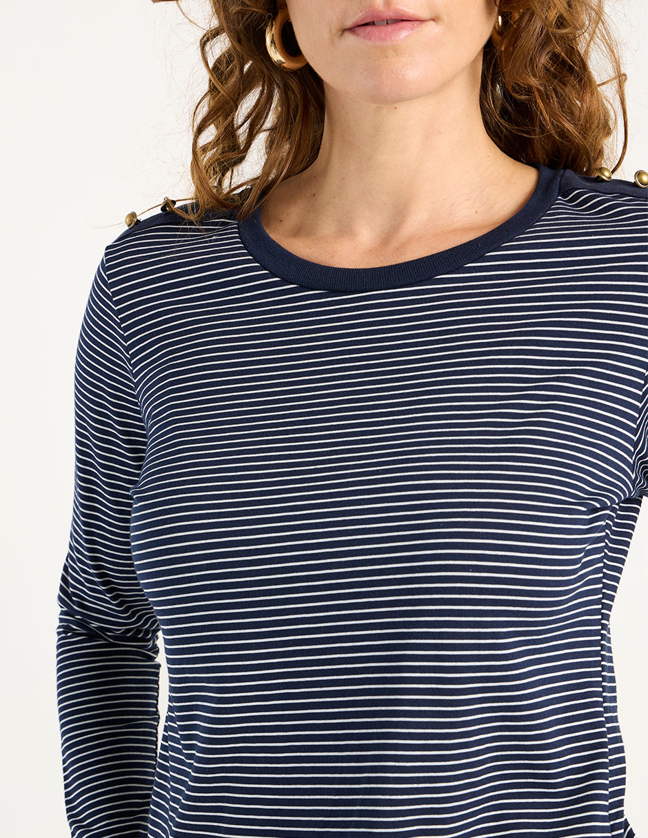 Playera manga larga Weekend cuello redondo para mujer 5