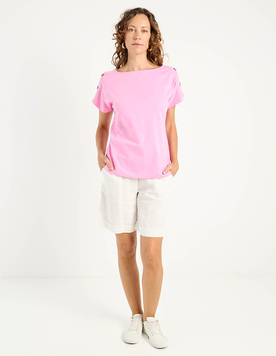 Playera manga corta Weekend cuello mao para mujer 3