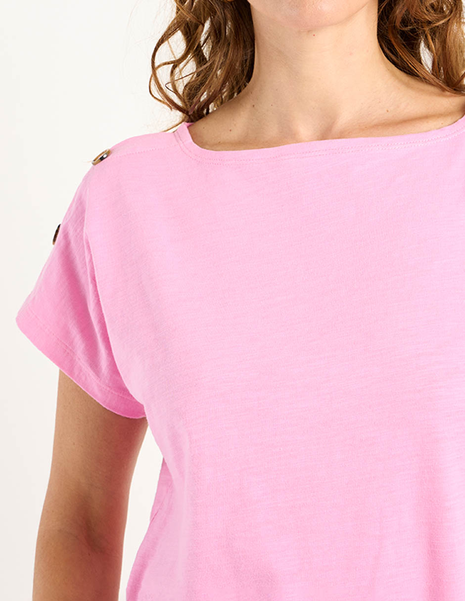 Playera manga corta Weekend cuello mao para mujer 4