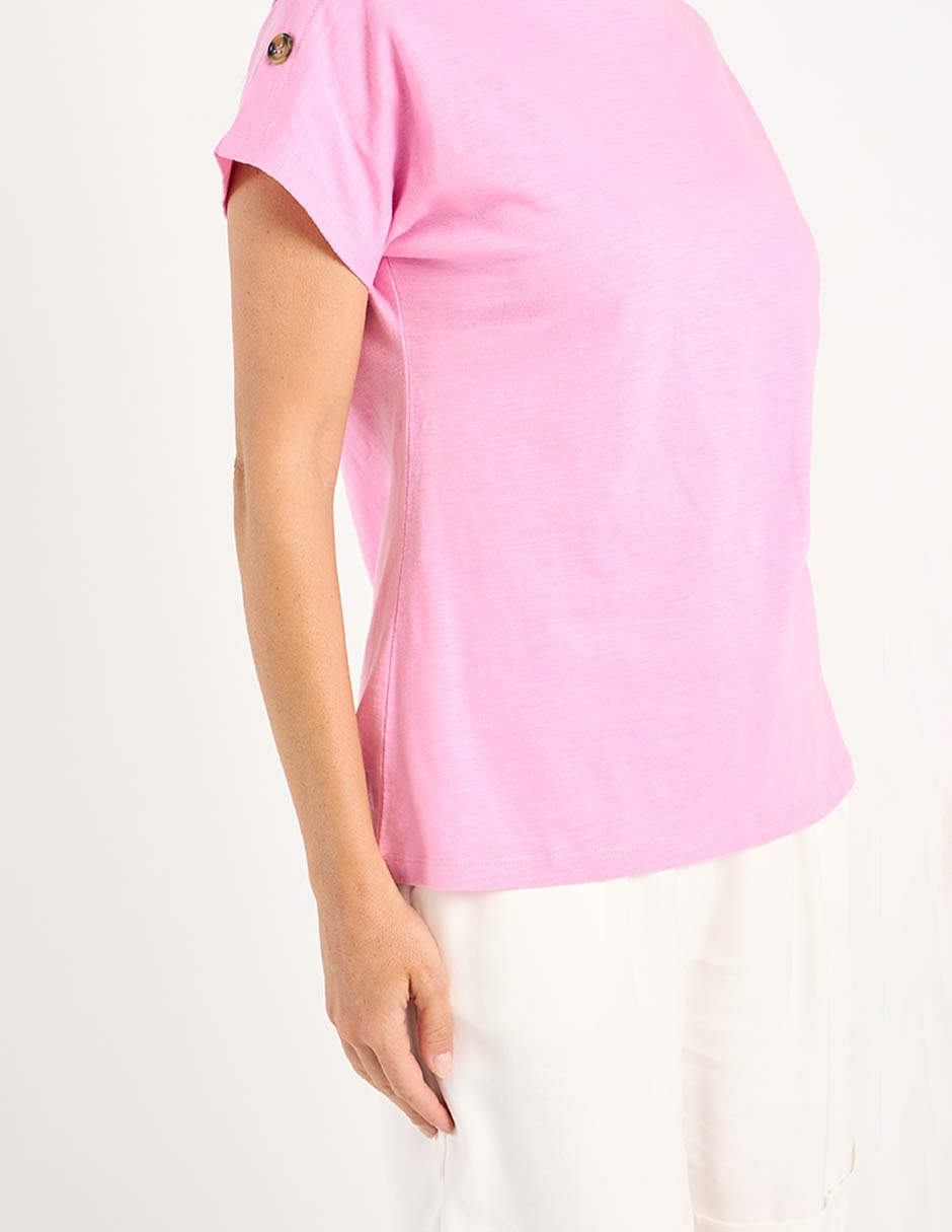Playera manga corta Weekend cuello mao para mujer 5