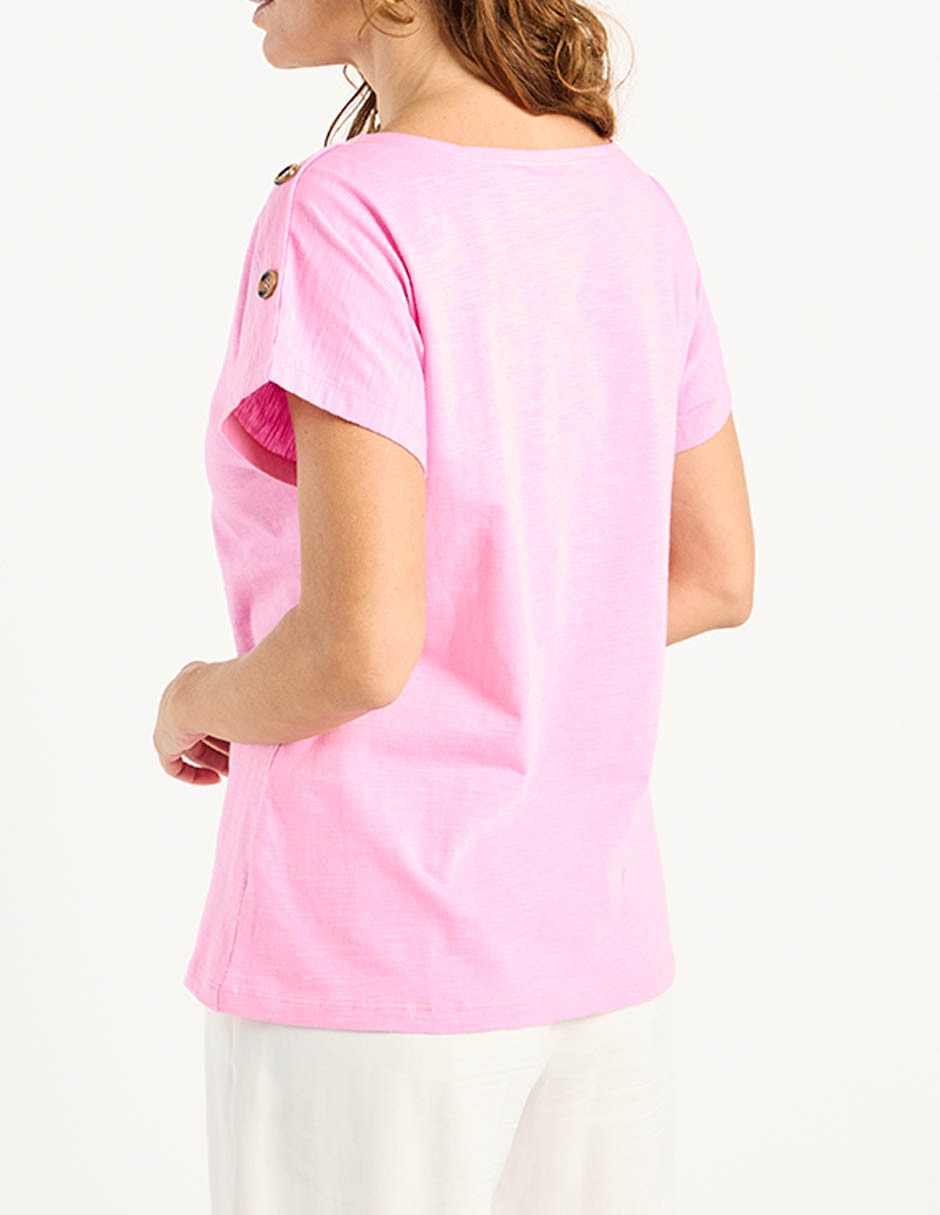 Playera manga corta Weekend cuello mao para mujer 6