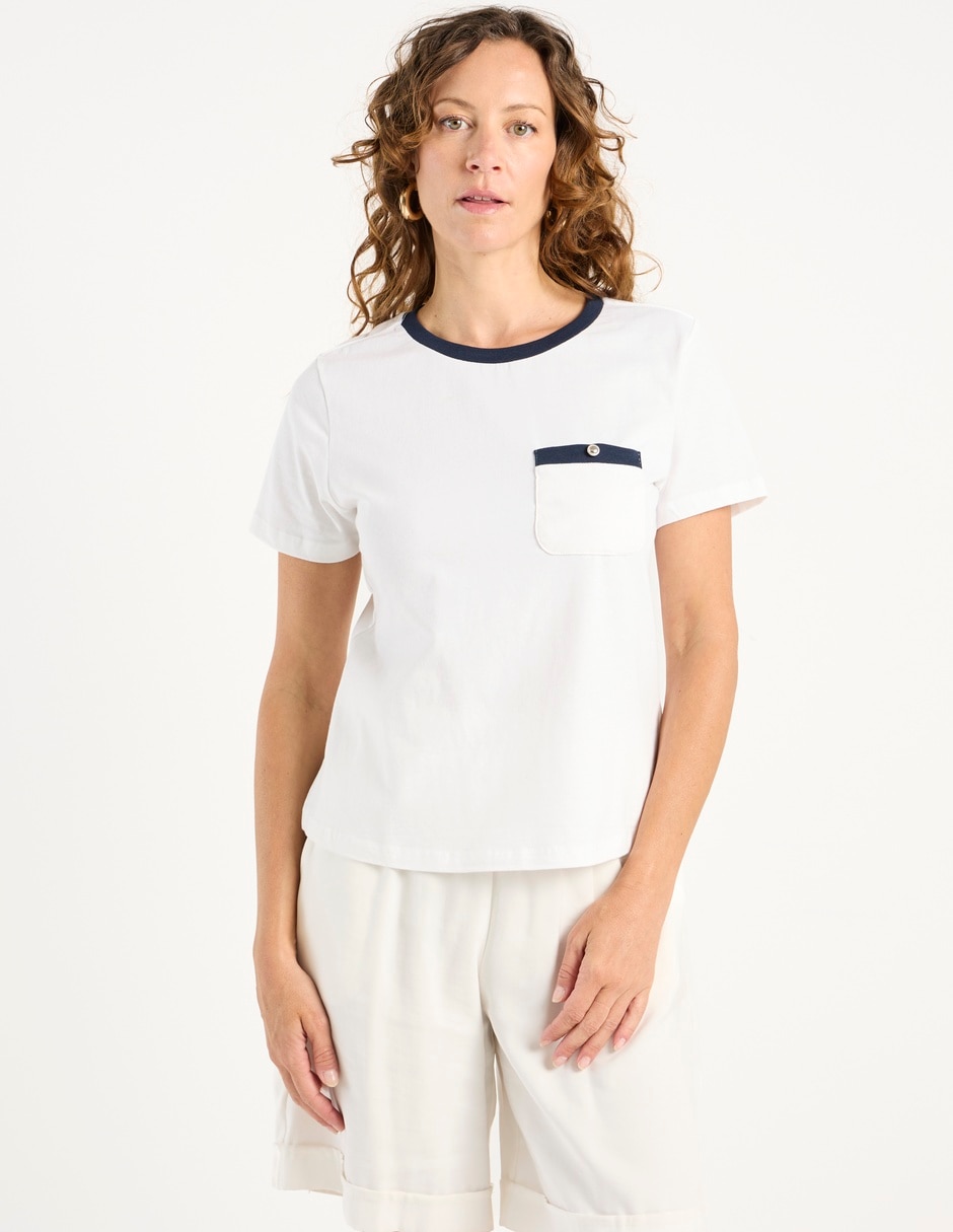 Playera manga corta Weekend cuello redondo para mujer 1