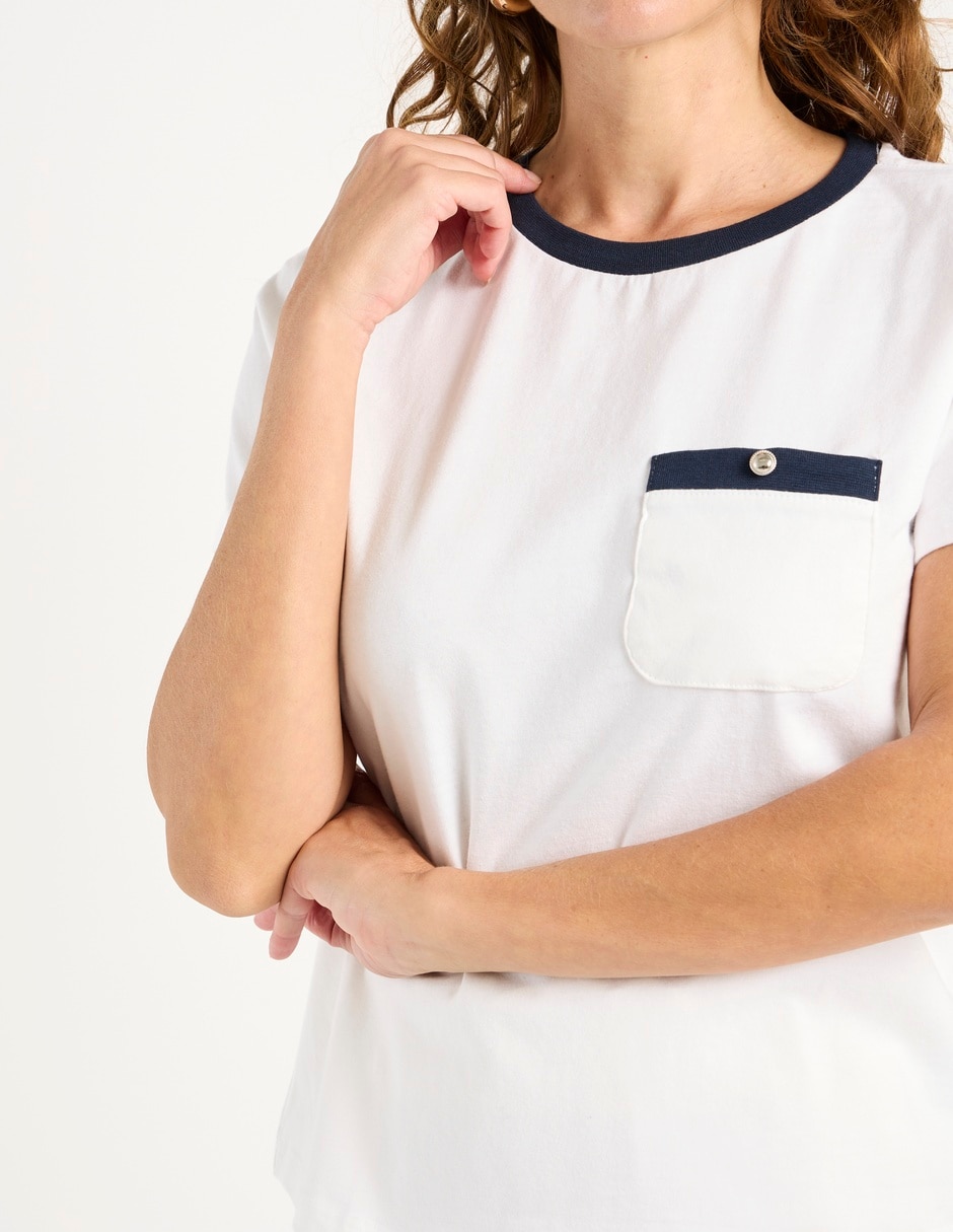 Playera manga corta Weekend cuello redondo para mujer 4