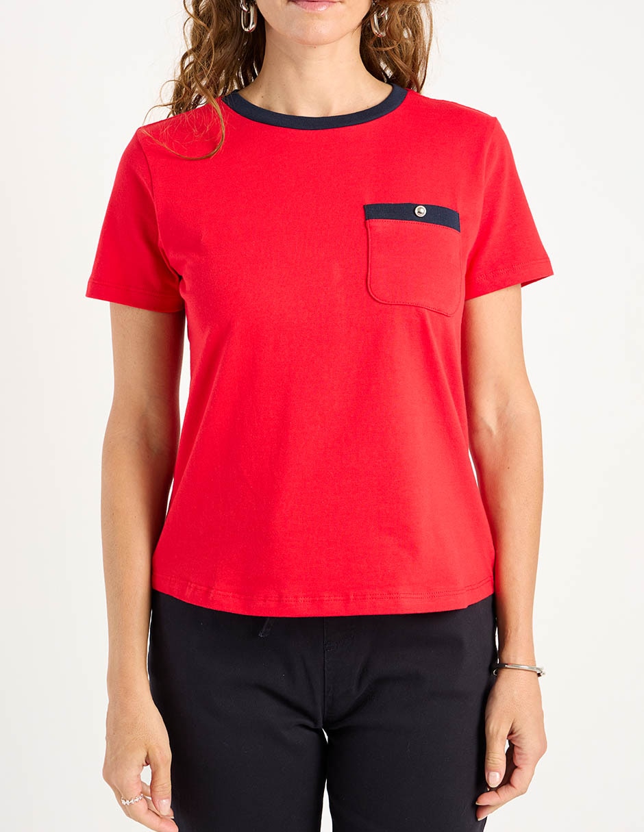 Playera manga corta Weekend cuello redondo para mujer