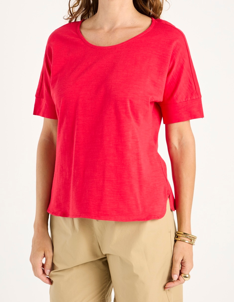 Playera manga corta Weekend cuello redondo para mujer