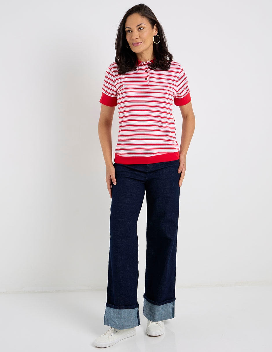 Playera manga corta cuello polo para mujer 3