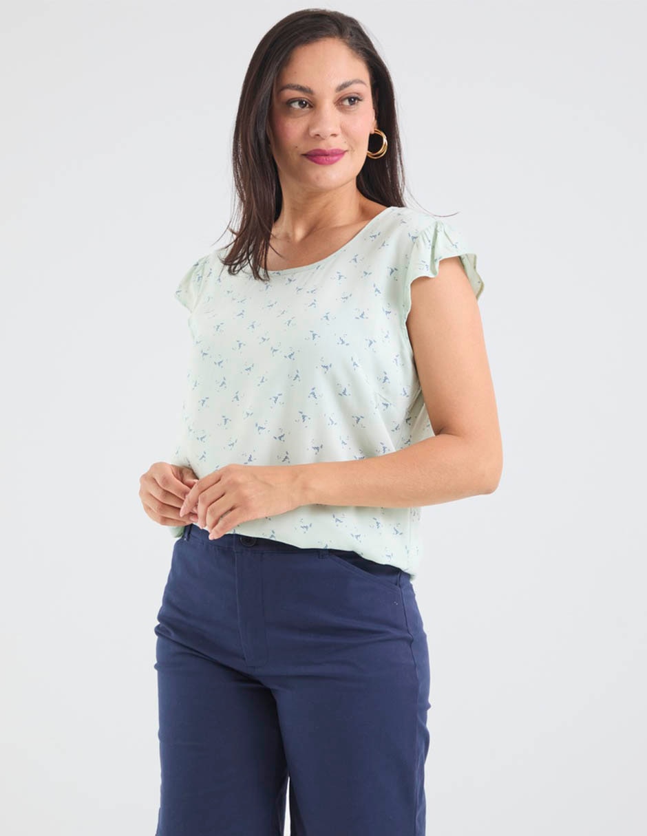 Blusa manga corta para mujer 3