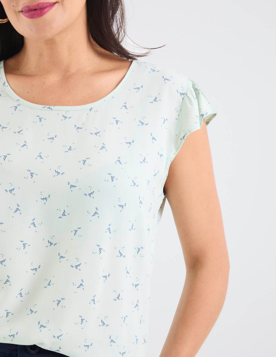 Blusa manga corta para mujer 5