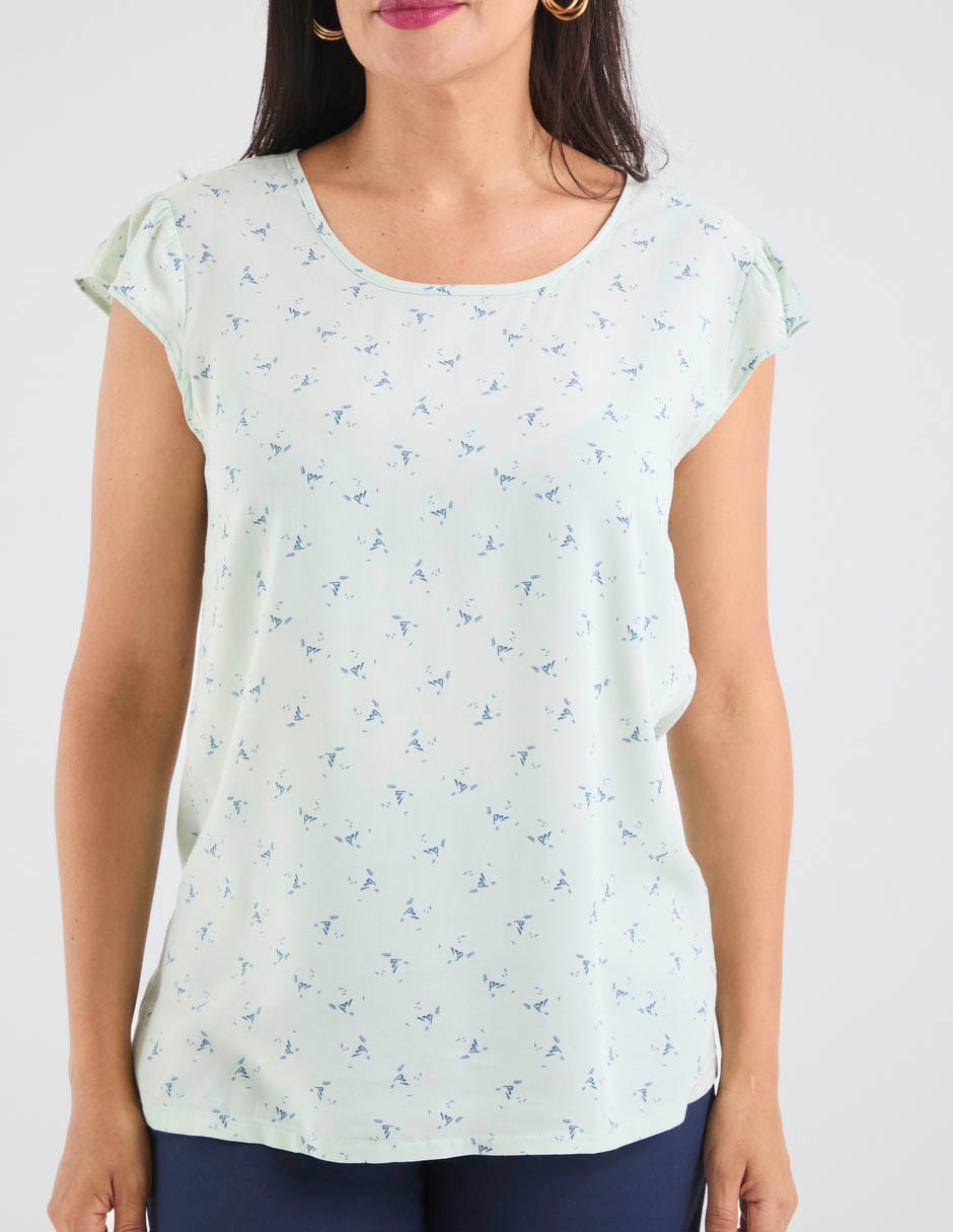 Blusa manga corta para mujer 7