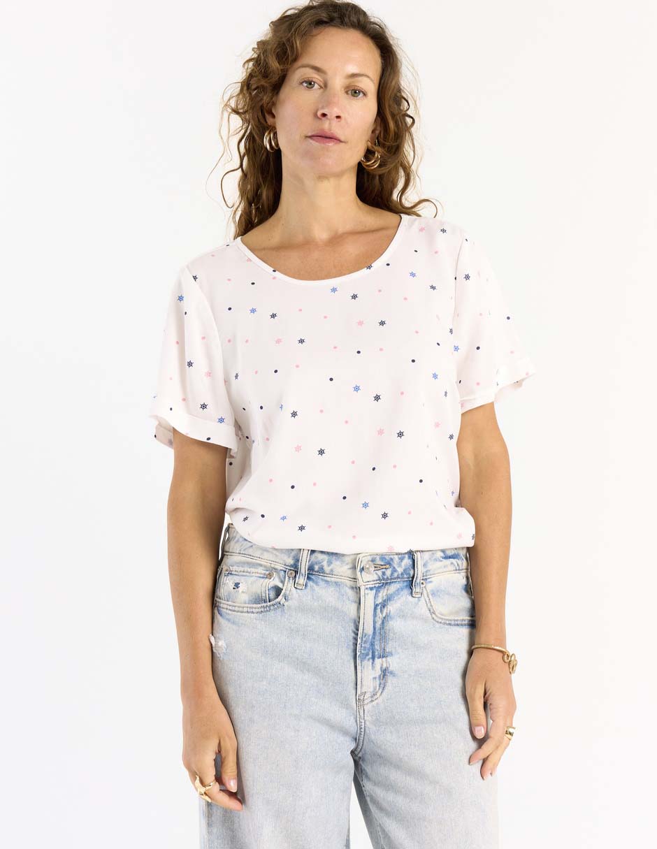 Blusa Weekend manga corta para mujer
