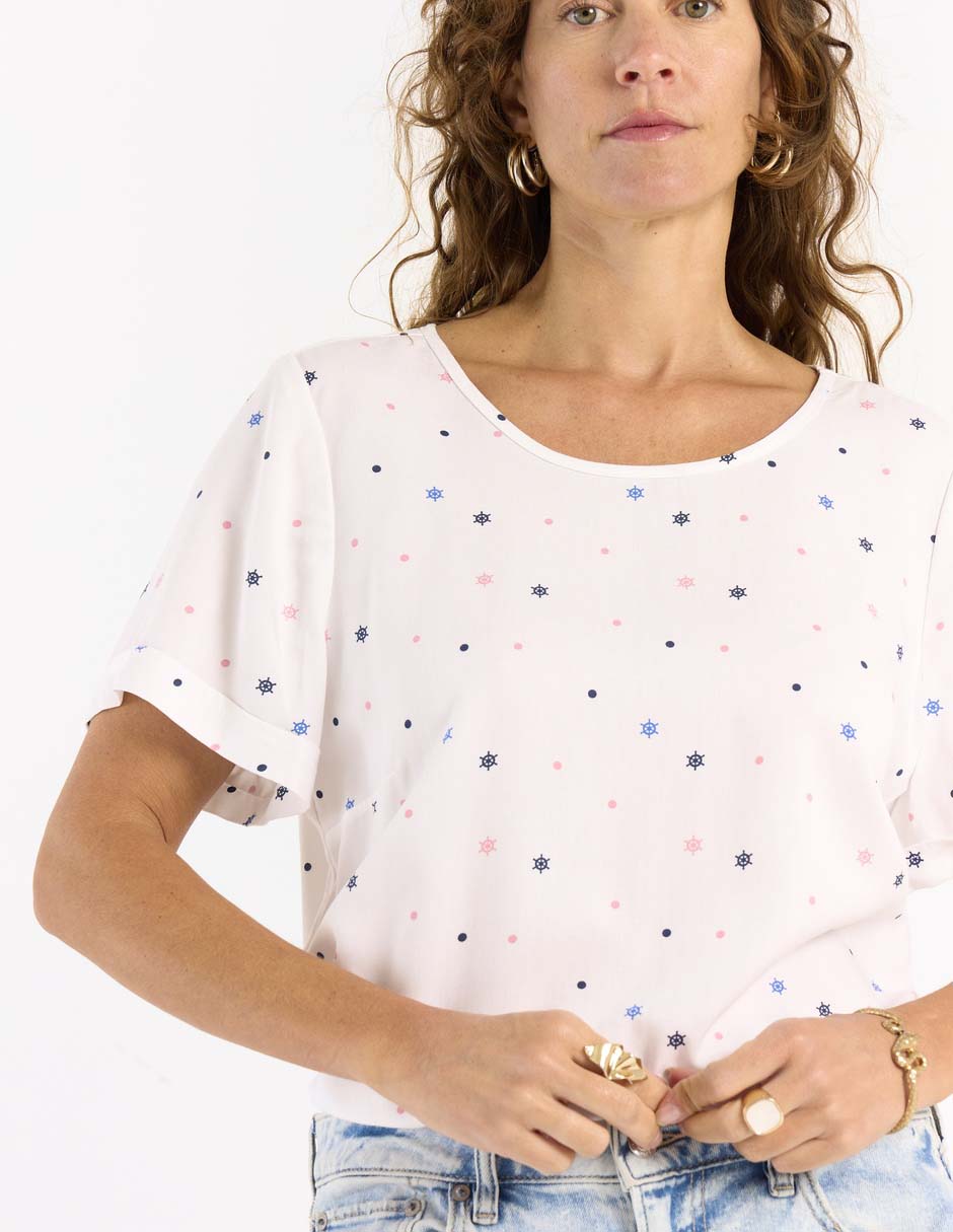 Blusa Weekend manga corta para mujer