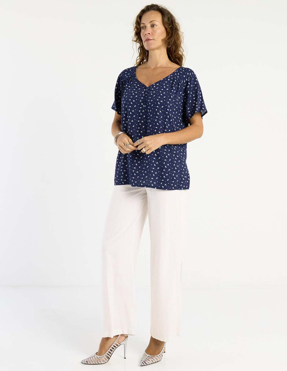 Blusa Weekend manga corta para mujer