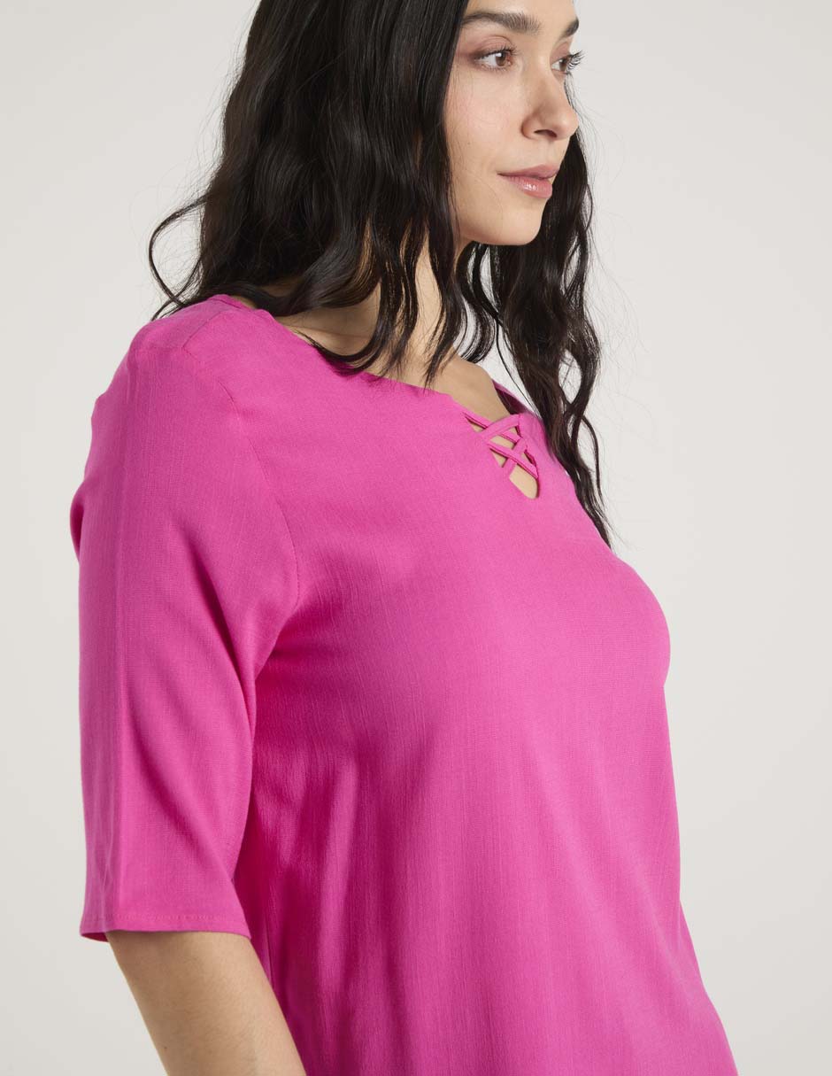 Blusa manga corta para mujer 17