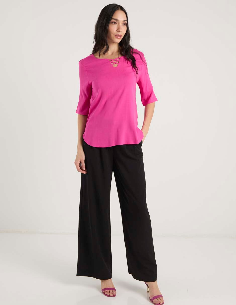 Blusa manga corta para mujer 6