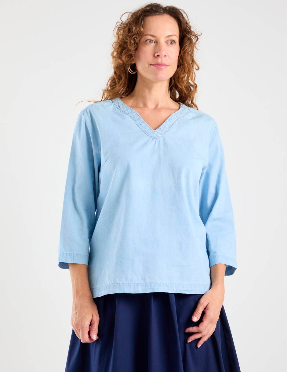 Blusa manga 3/4 para mujer Blusa manga 3/4 para mujer