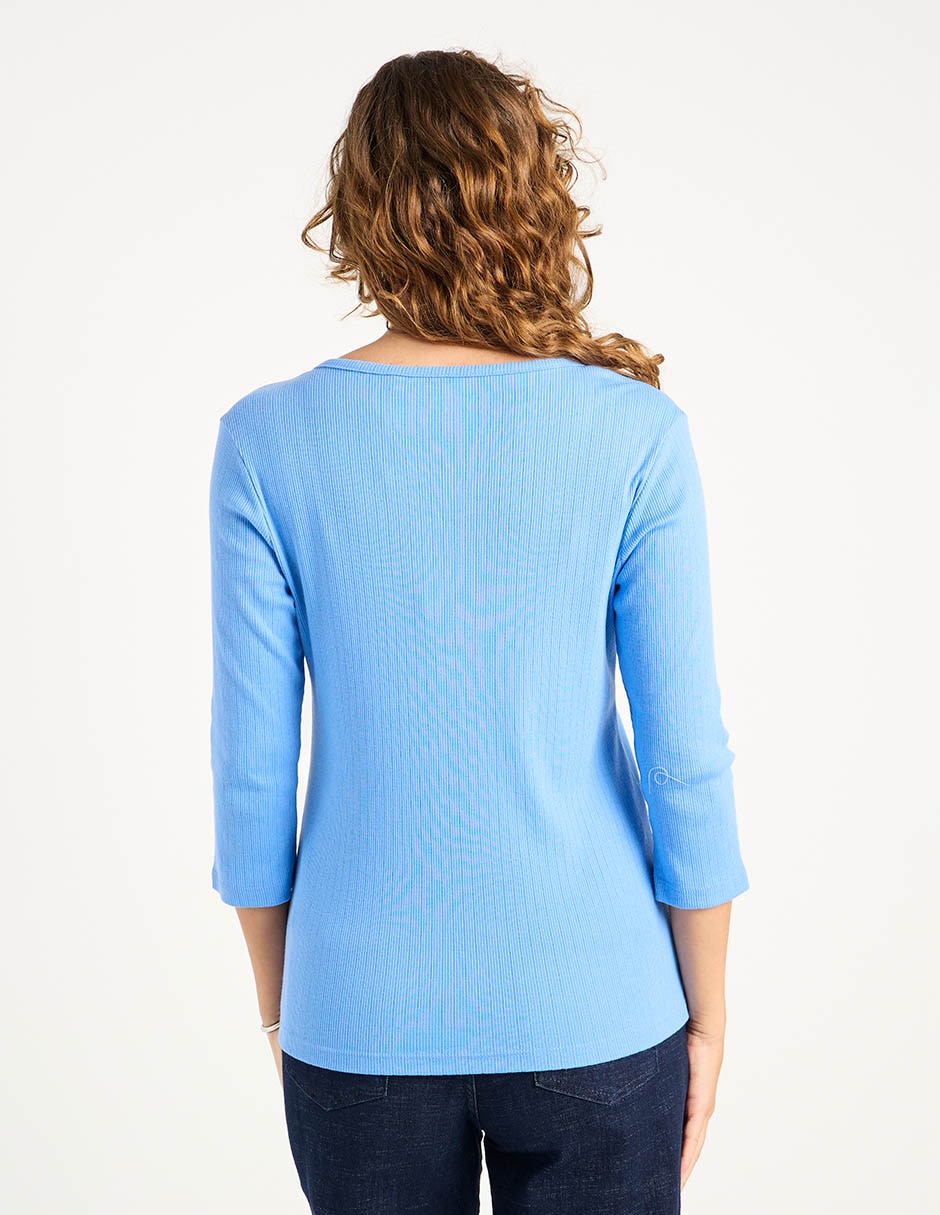 Playera manga 3/4 Weekend cuello redondo para mujer