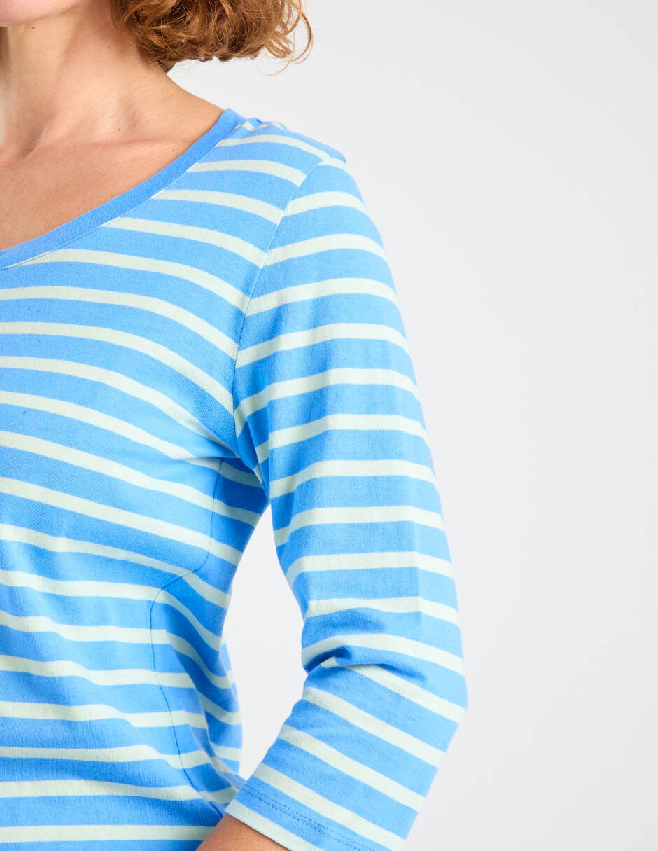 Playera manga 3/4 cuello redondo mujer 4