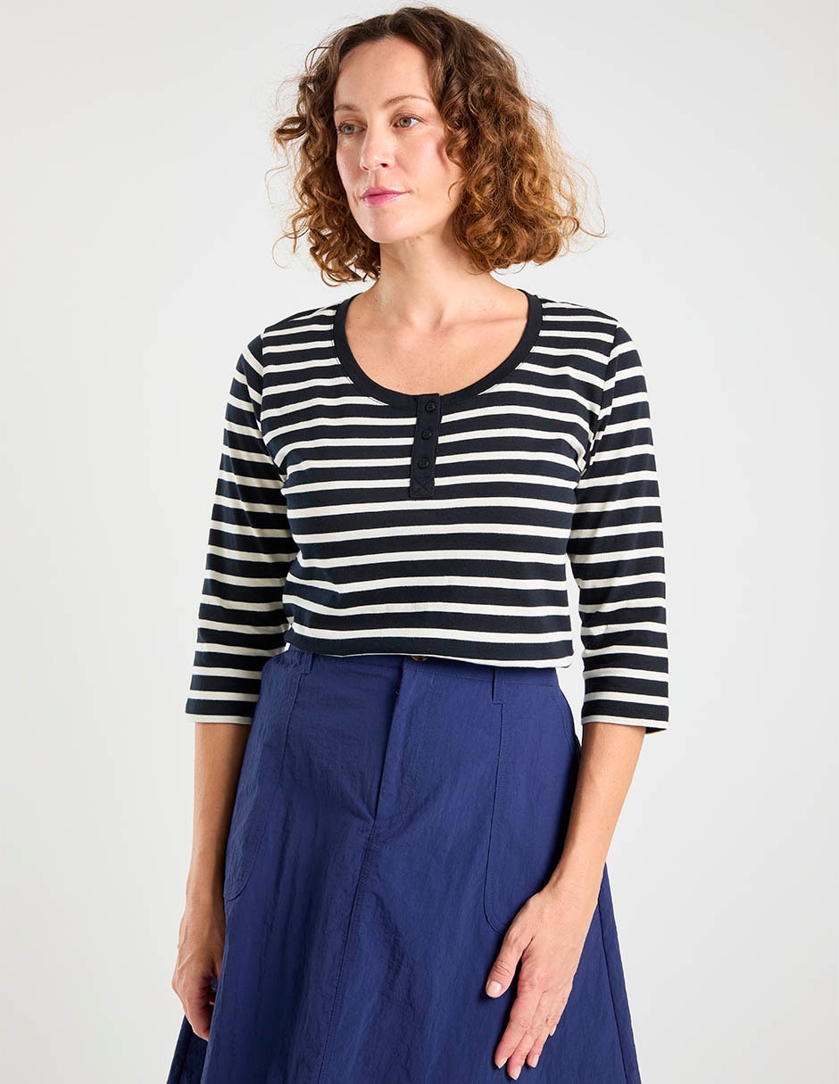 Playera manga 3/4 Weekend cuello redondo para mujer