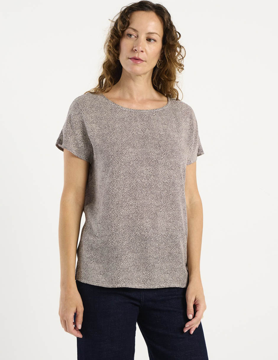 Blusa manga corta para mujer