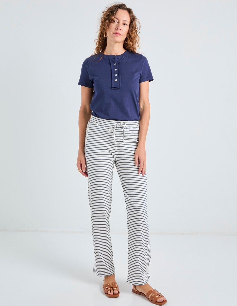 Pants regular con jareta para mujer 3