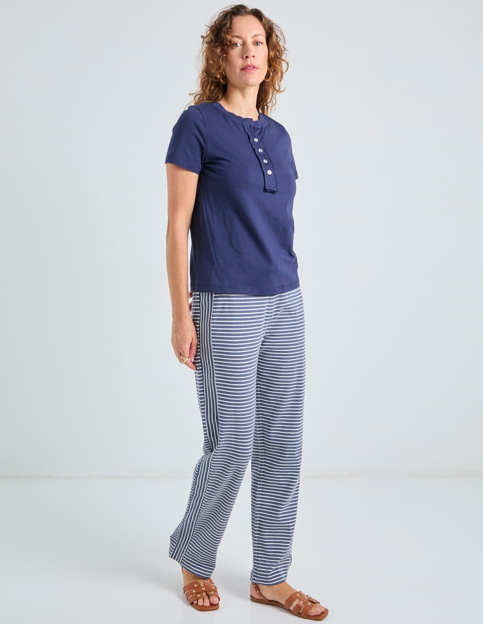 Pants regular con jareta para mujer 4