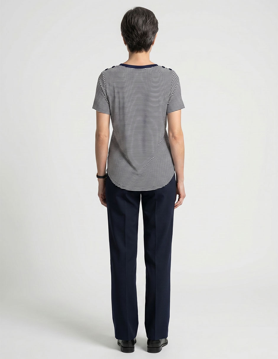 Playera manga al codo Weekend cuello redondo para mujer