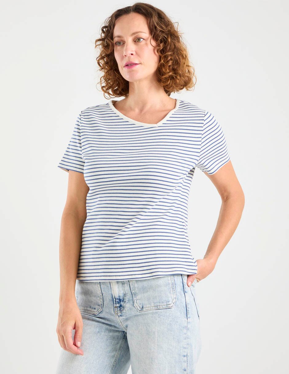 Playera manga corta cuello redondo mujer 2
