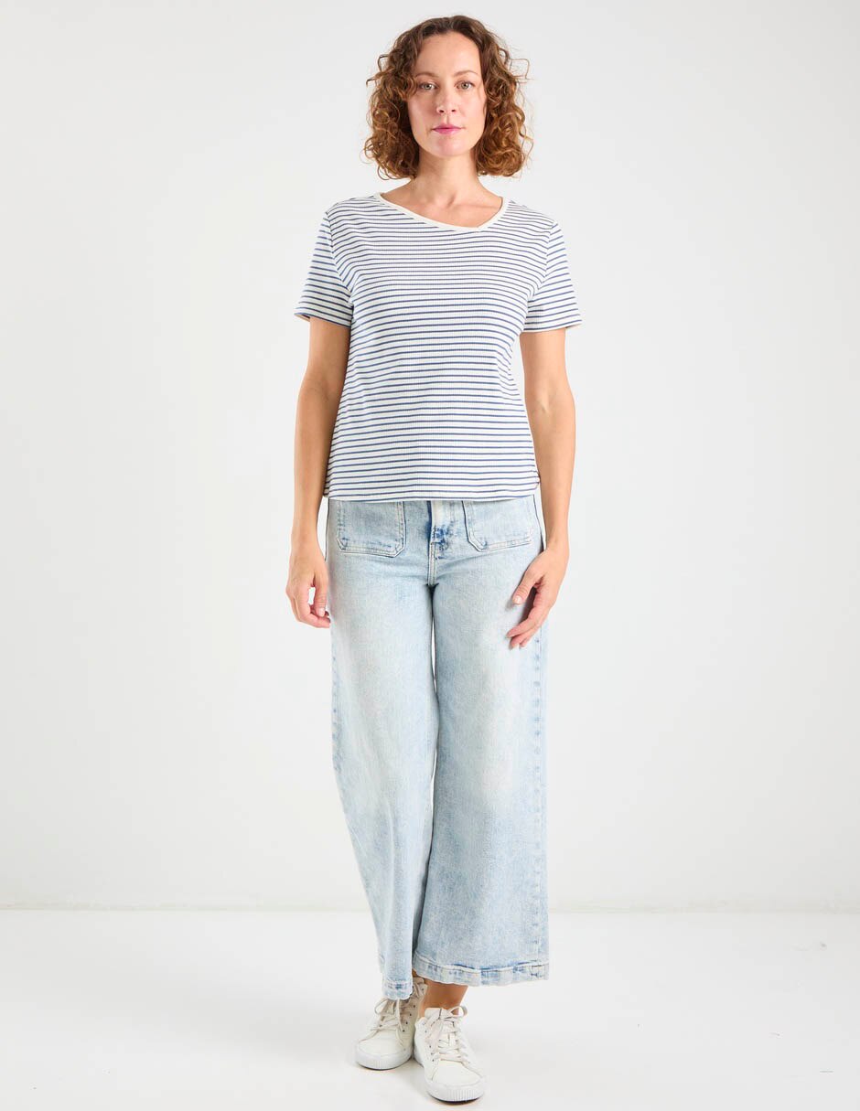 Playera manga corta cuello redondo mujer 3