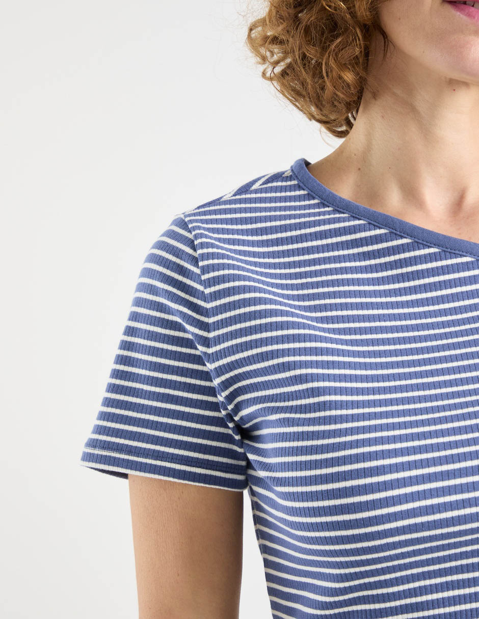 Playera manga corta cuello redondo para mujer 5