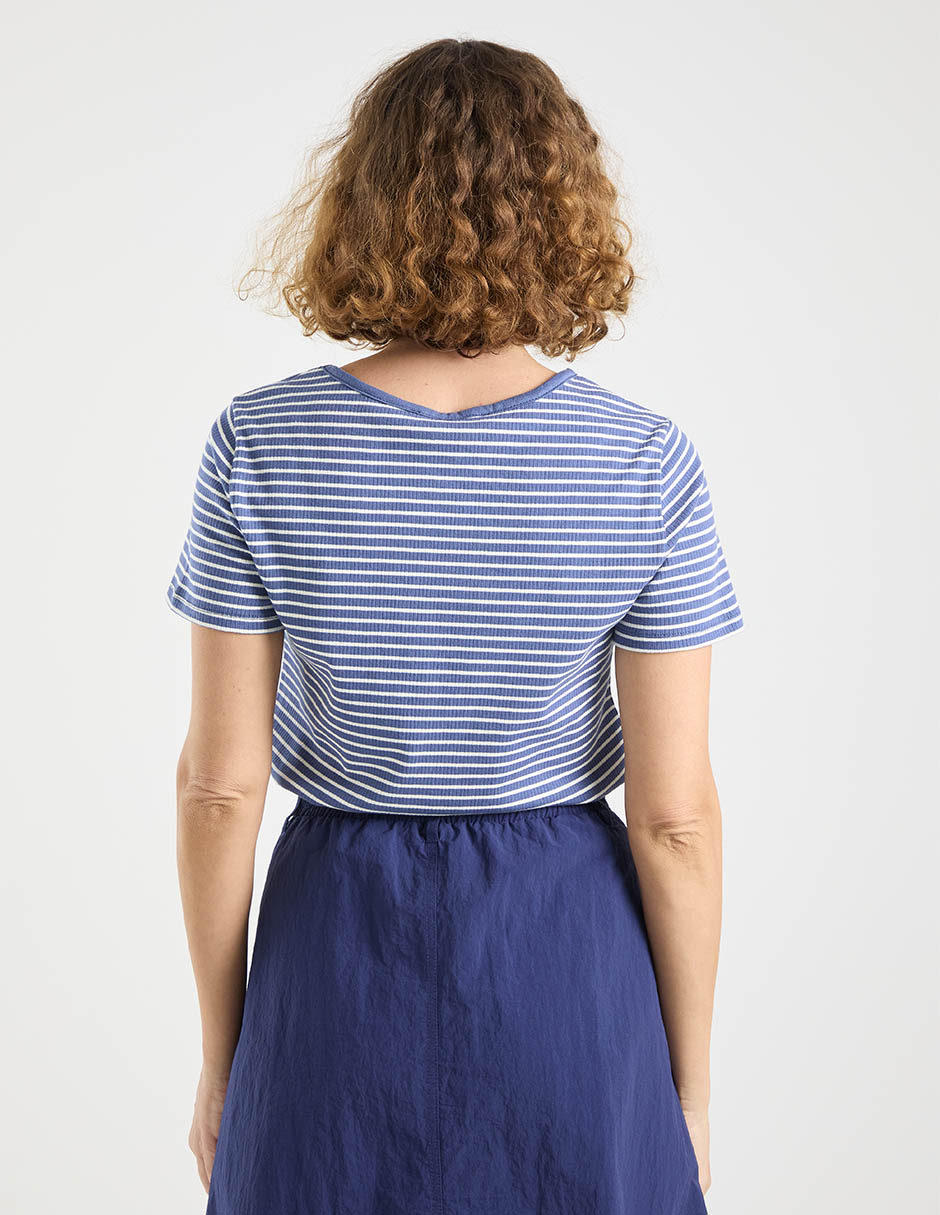Playera manga corta cuello redondo para mujer 6