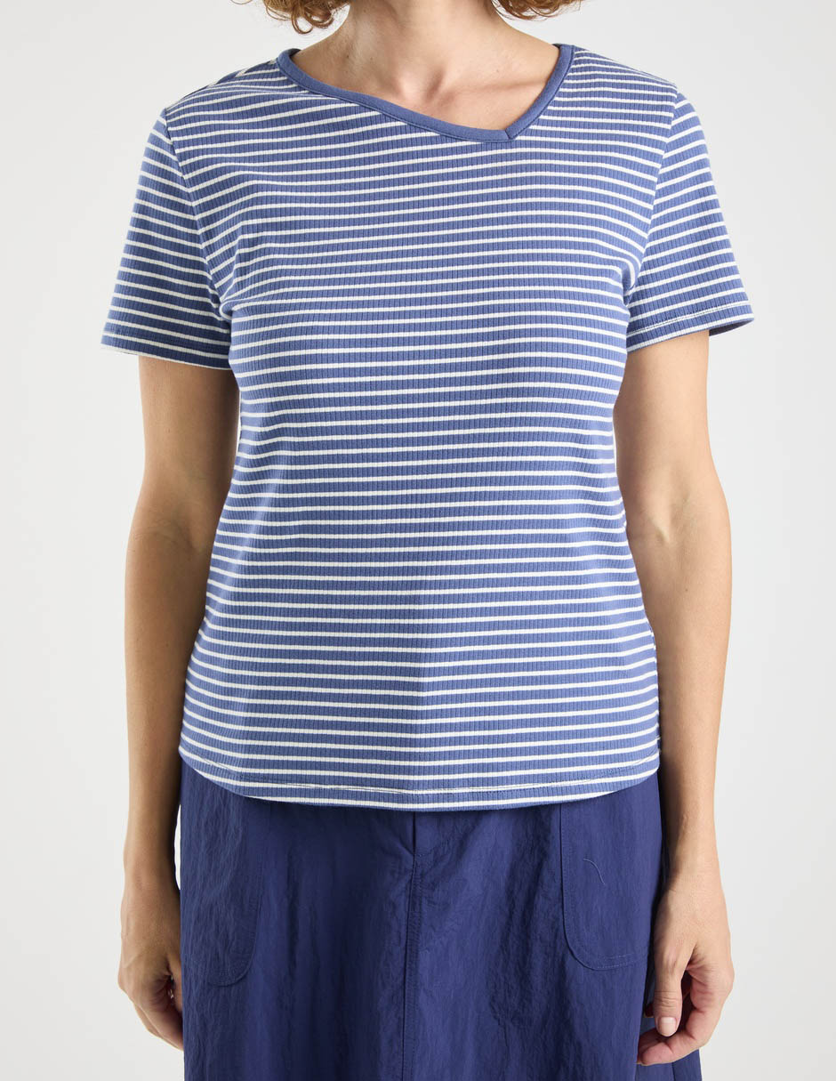 Playera manga corta cuello redondo para mujer 7