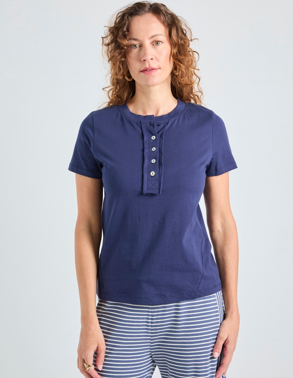 Blusa manga corta para mujer