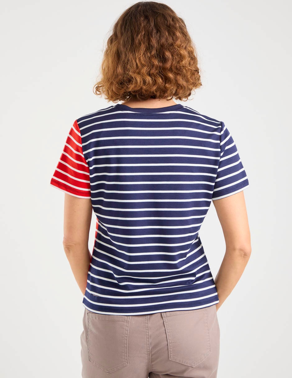 Playera manga corta cuello redondo para mujer 2