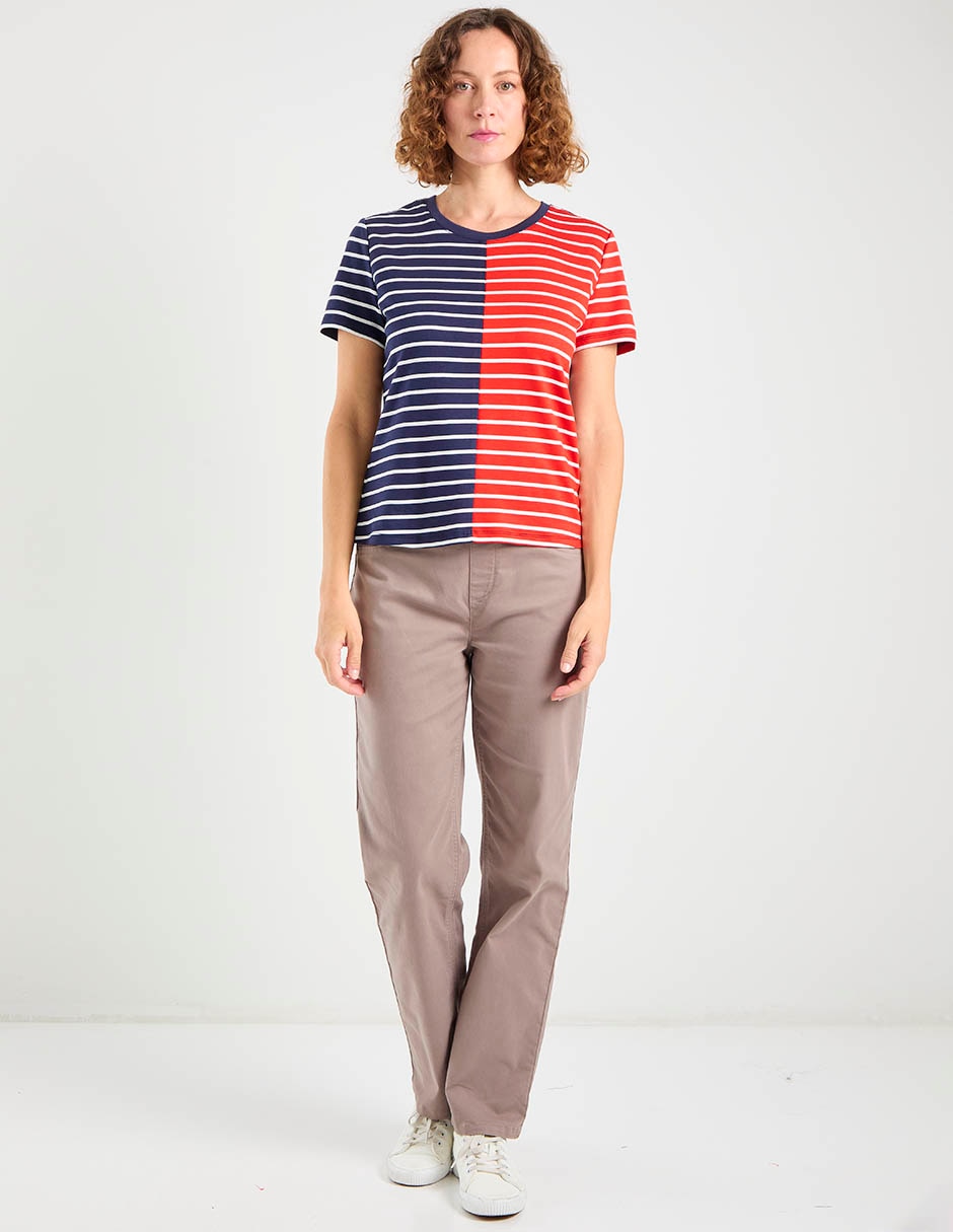 Playera manga corta cuello redondo para mujer 3