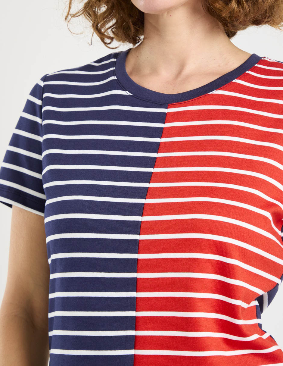 Playera manga corta cuello redondo para mujer 4