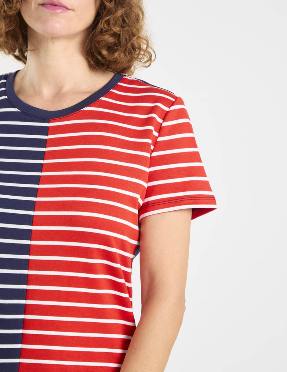 Playera manga corta cuello redondo para mujer 5