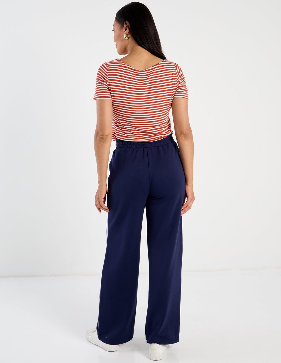 Pants wide leg con elástico para mujer 2