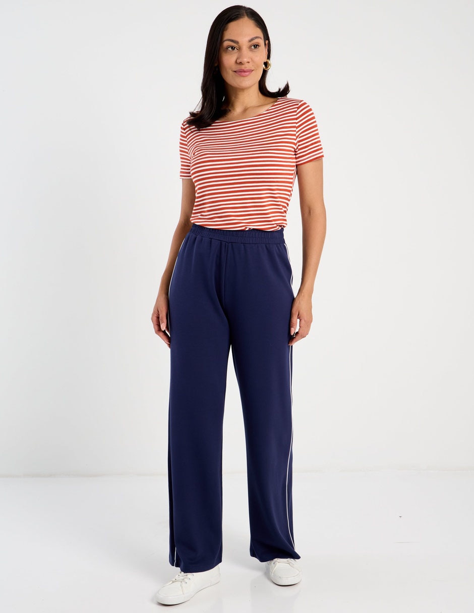 Pants wide leg con elástico para mujer 3